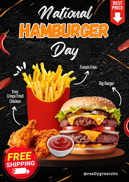 Hamburger-Invitation-Card